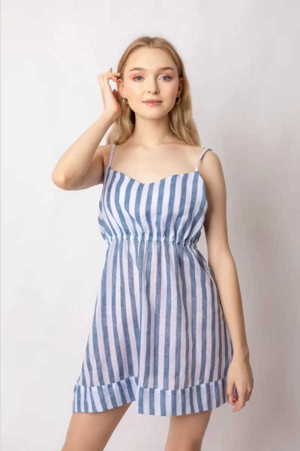 Two-tone Striped Dress